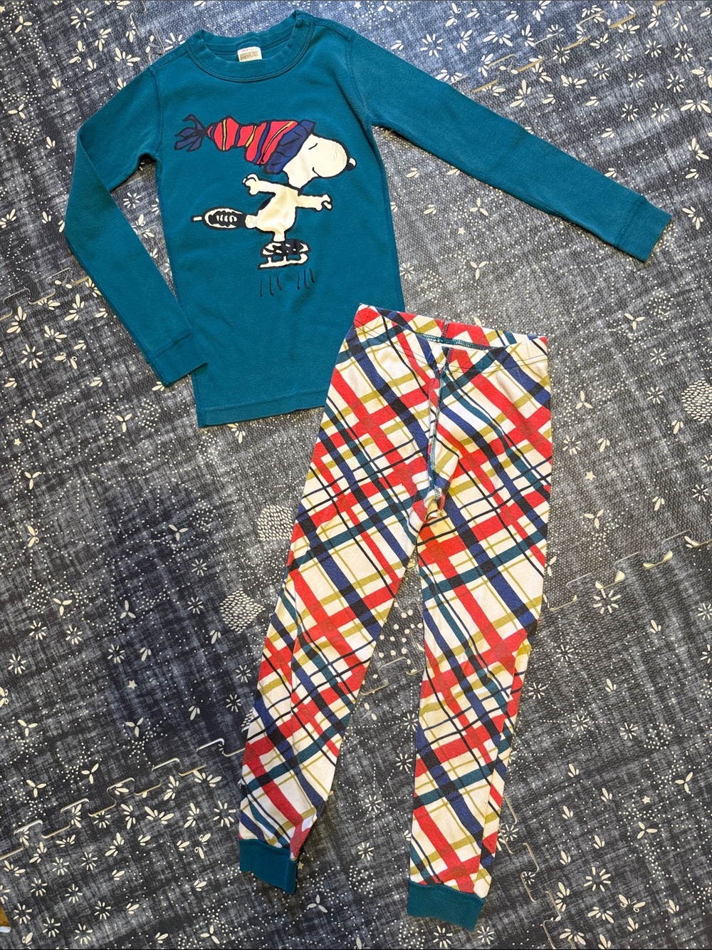 Hanna 6-7 Ice Skating Snoopy Long Johns